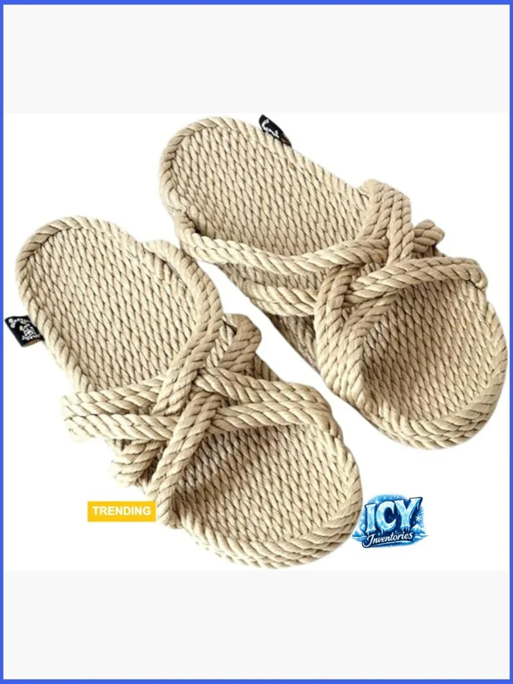 Handmade Woven Slip On Sandal | Vegan | Machine Washable | Adjustable Strap